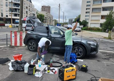 Détachage des ceintures de sécurité dans le Val d'Oise